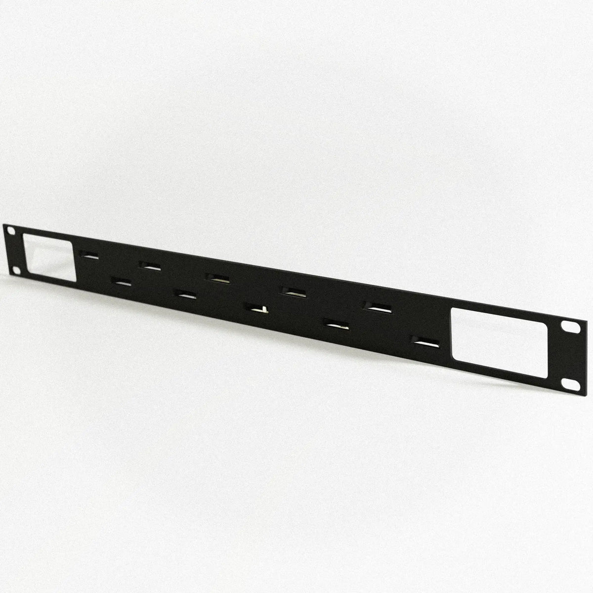 1U Rack Mount Panel (Steel) with Bridge Lances for 19" EIA Server Racks and Cabinets