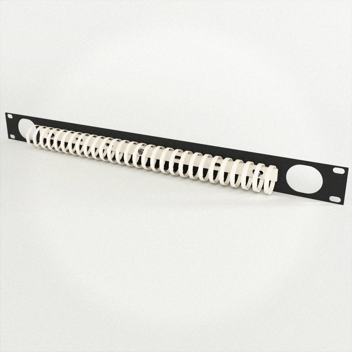 1U Rack Mount Panel (Steel) with Plastic Wiring Duct for 19" Server Racks and Cabinets