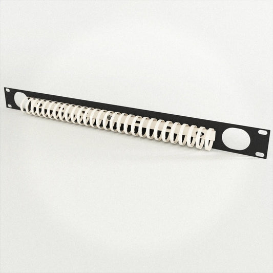 1U Rack Mount Panel (Steel) with Plastic Wiring Duct for 19" Server Racks and Cabinets