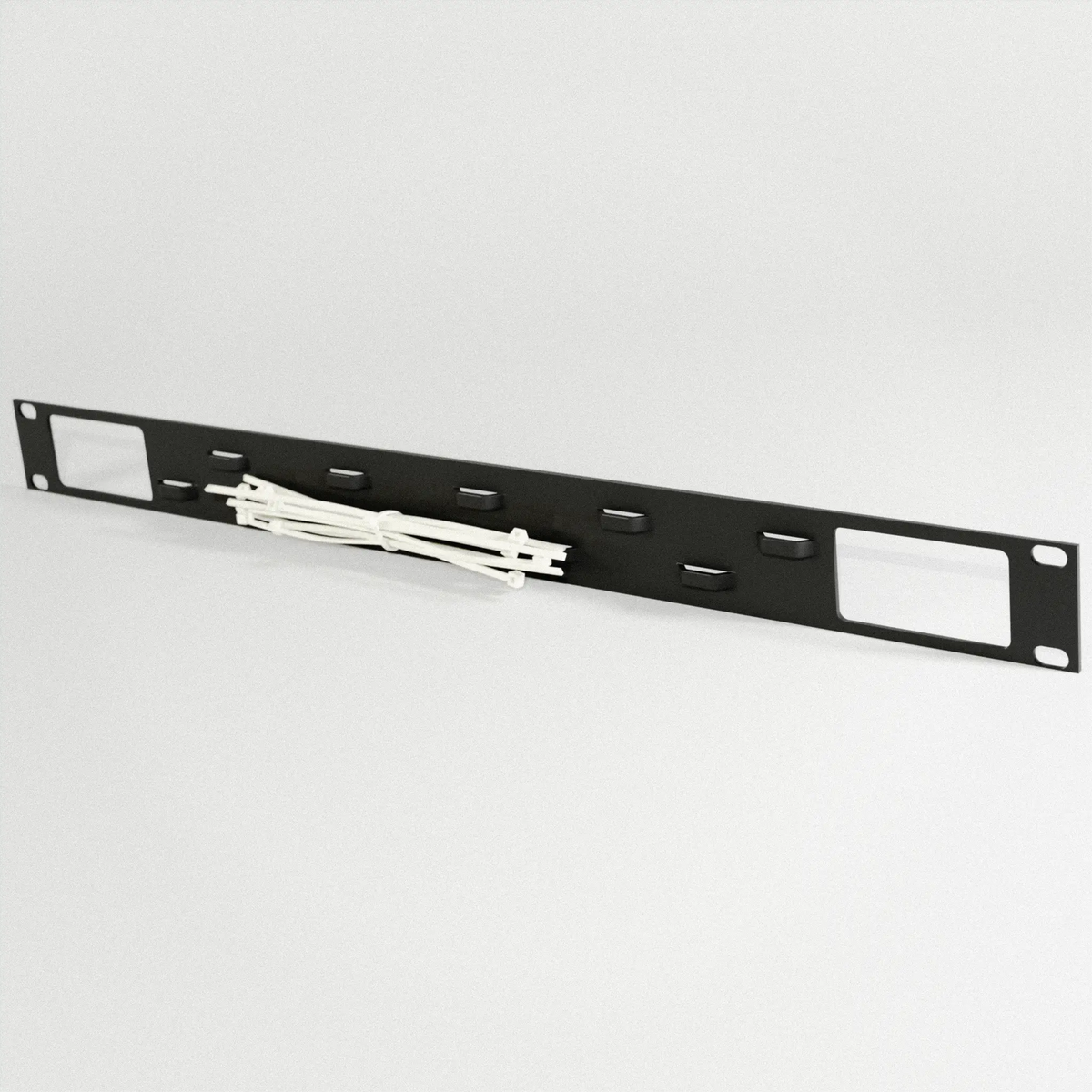 1U Rack Mount Panel (Steel) with Bridge Lances for 19" EIA Server Racks and Cabinets